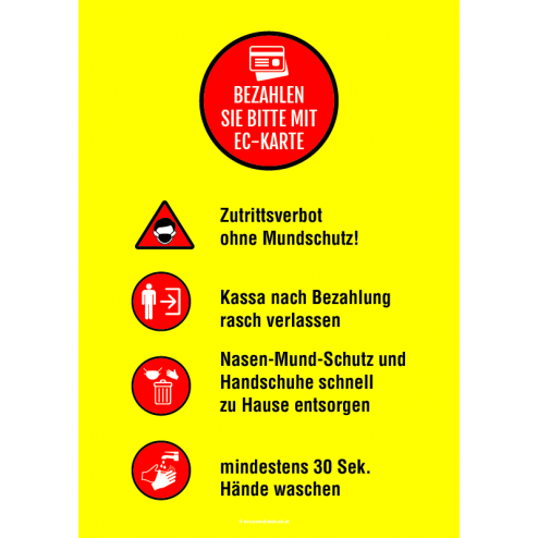 Plakate Hygienemaßnahmen Corona Pandemie