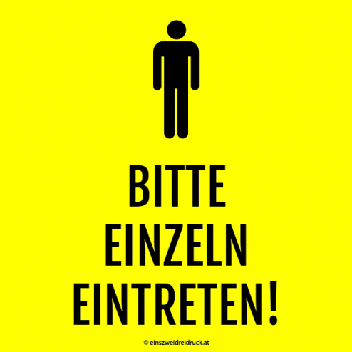 Ablösbare Aufkleber Information Corona Virus