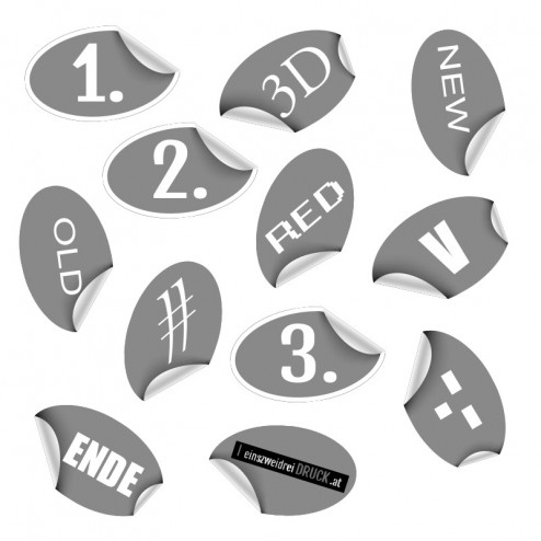Aufkleber Format 50 x 100 cm Oval
