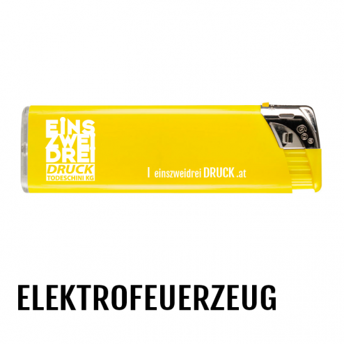 GO Einweg Elektrofeuerzeug Gelb mit Druck