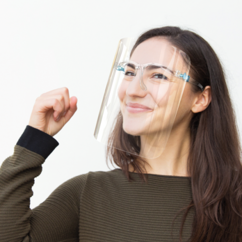 Brille Visier - Brille Schild - Corona Gesichtschutz-Visier