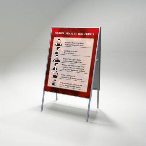 Plakatständer Kundenstopper Corona Covid 19