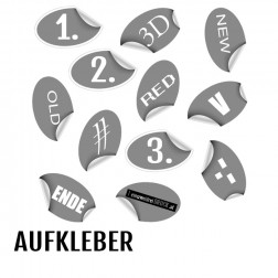 Aufkleber Format 2,5 x 5  cm Oval