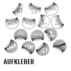 Aufkleber Format 5 x 5 cm Rund 
